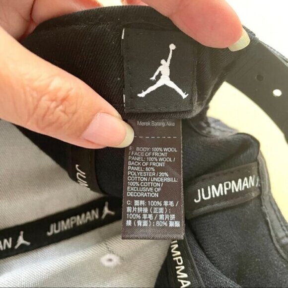 Nike Air Jordan Jumpman Black Wool Snapback Cap - Unisex - Picture 5 of 7